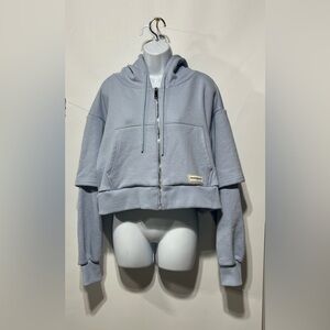 The Giving Moment Women's Blue‎ Full Zip Hoodie Size Medium NWOT